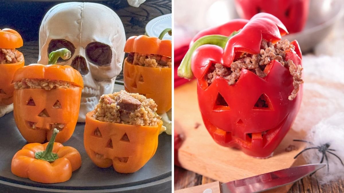 6 Easy Steps to Prepare Ghost Veg Stuffed Peppers for Halloween
